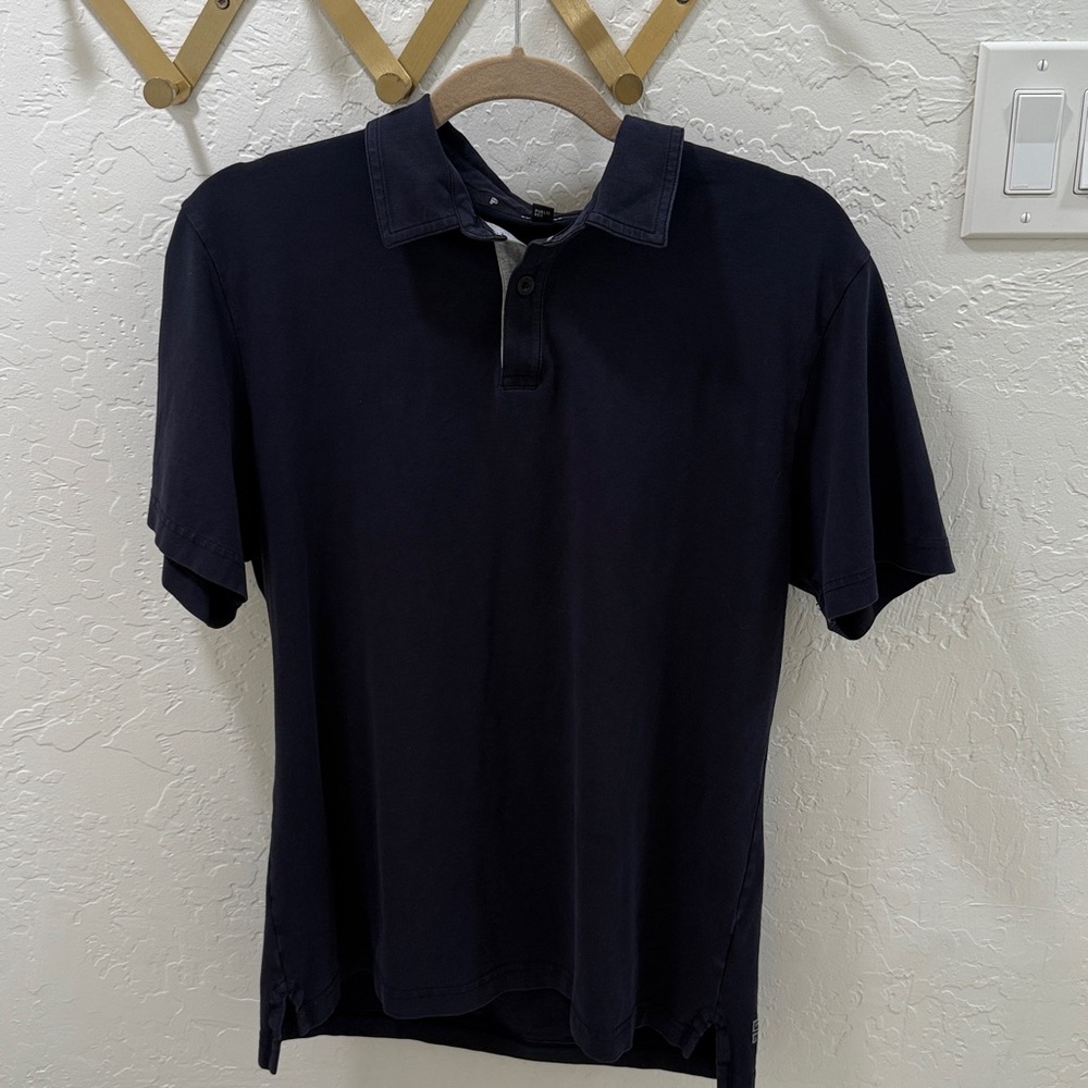 Public Rec Cotton To-Go Navy Blue Polo (L)